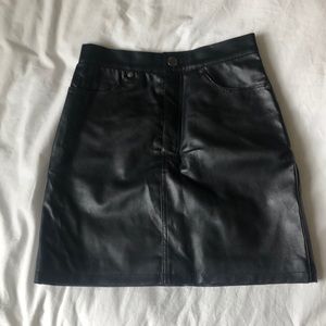 Black mini skirt